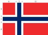 Norwegische Flagge Proportionen - wikipedia Peter John Acklam