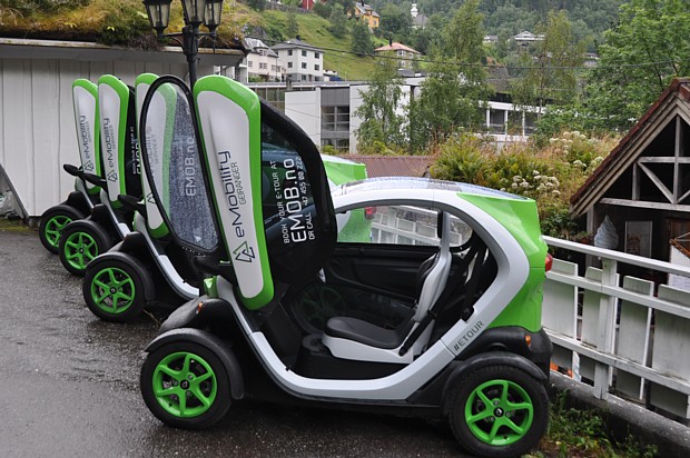 Elektroauto Auto in Geiranger