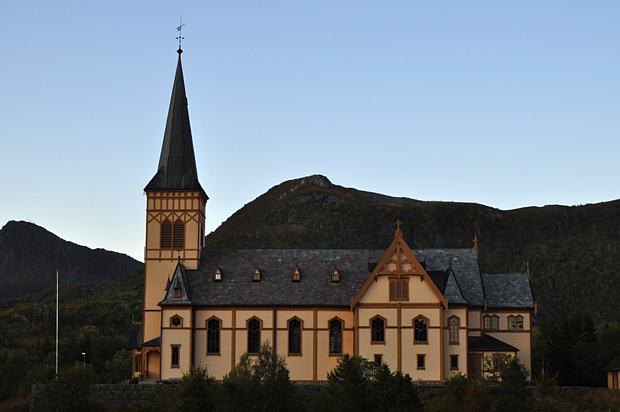 Kirche Bauwerk Lofoten Vaagan