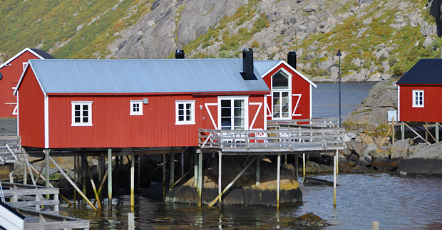 Rorbu Lofoten Hütte rot