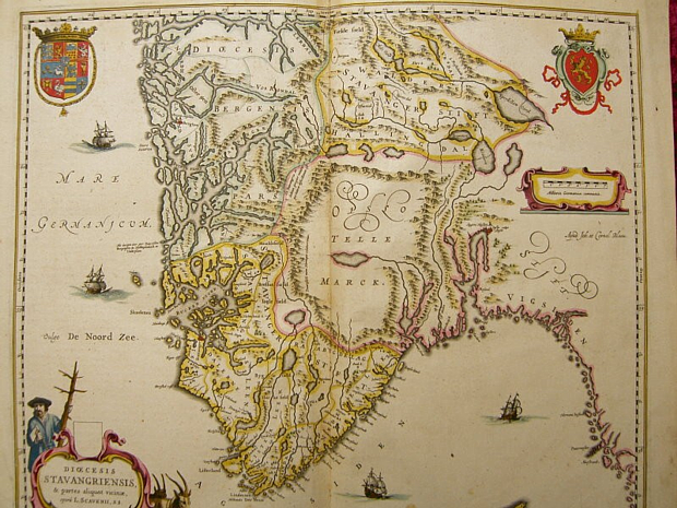 Karte Norwegen Blaeu 1650