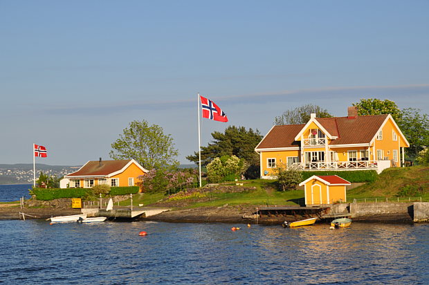 30 Hytte Ferienhaus Boot Flagge Fahne