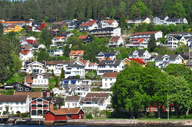 Drøbak Häuser Leben Wohnen Gesellschaft Politik