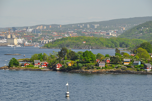 Insel Oslo Oslofjord Häuser Gesellschaft Wirtschaft