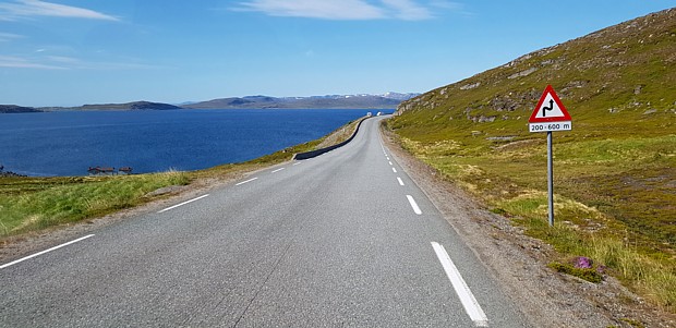 Nordkapp Verkehr Strasse Verkehrsschild