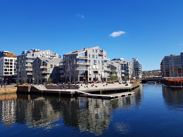 Oslo Architektur Bjoervika Wasser Hafen Anleger